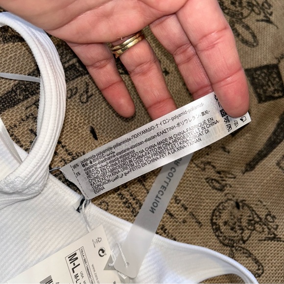 Zara NWT! White Seamless Corset Top Size M-L - Picture 8 of 13